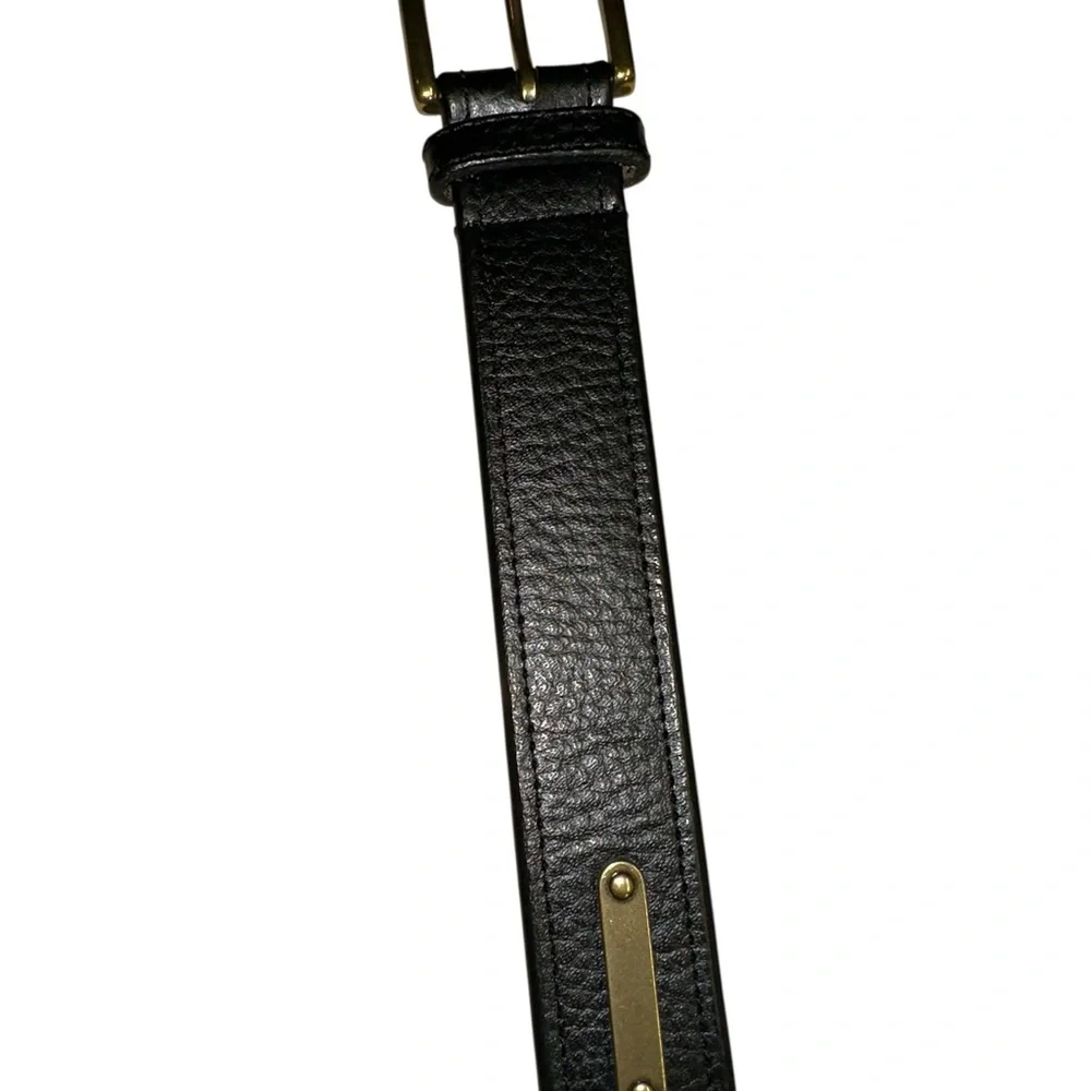 Hunt Club Textured Genuine Leather Black and One Brown Belt Size 36 Preowned